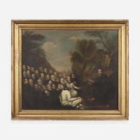 British School (17th century) Wycliffe Preaching in the Wilderness to the Assembled Protestant Divines