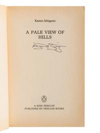 ISHIGURO, Kazuo (b. 1954). A Pale View of the Hills . New York: G.P. Putnam's Sons, 1982.