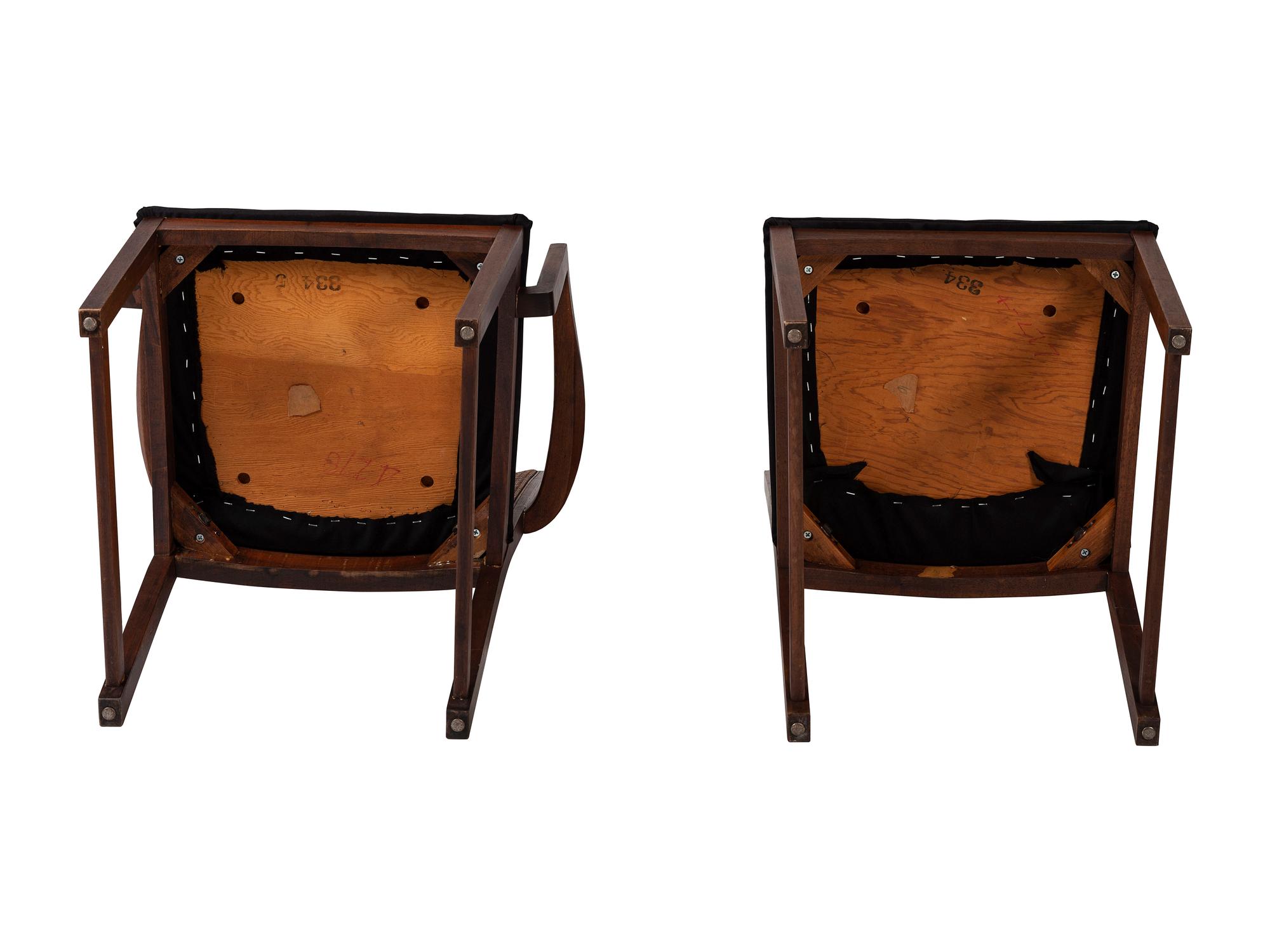 Six Walnut Dining Chairs by Milo Baughman for Directional, USA