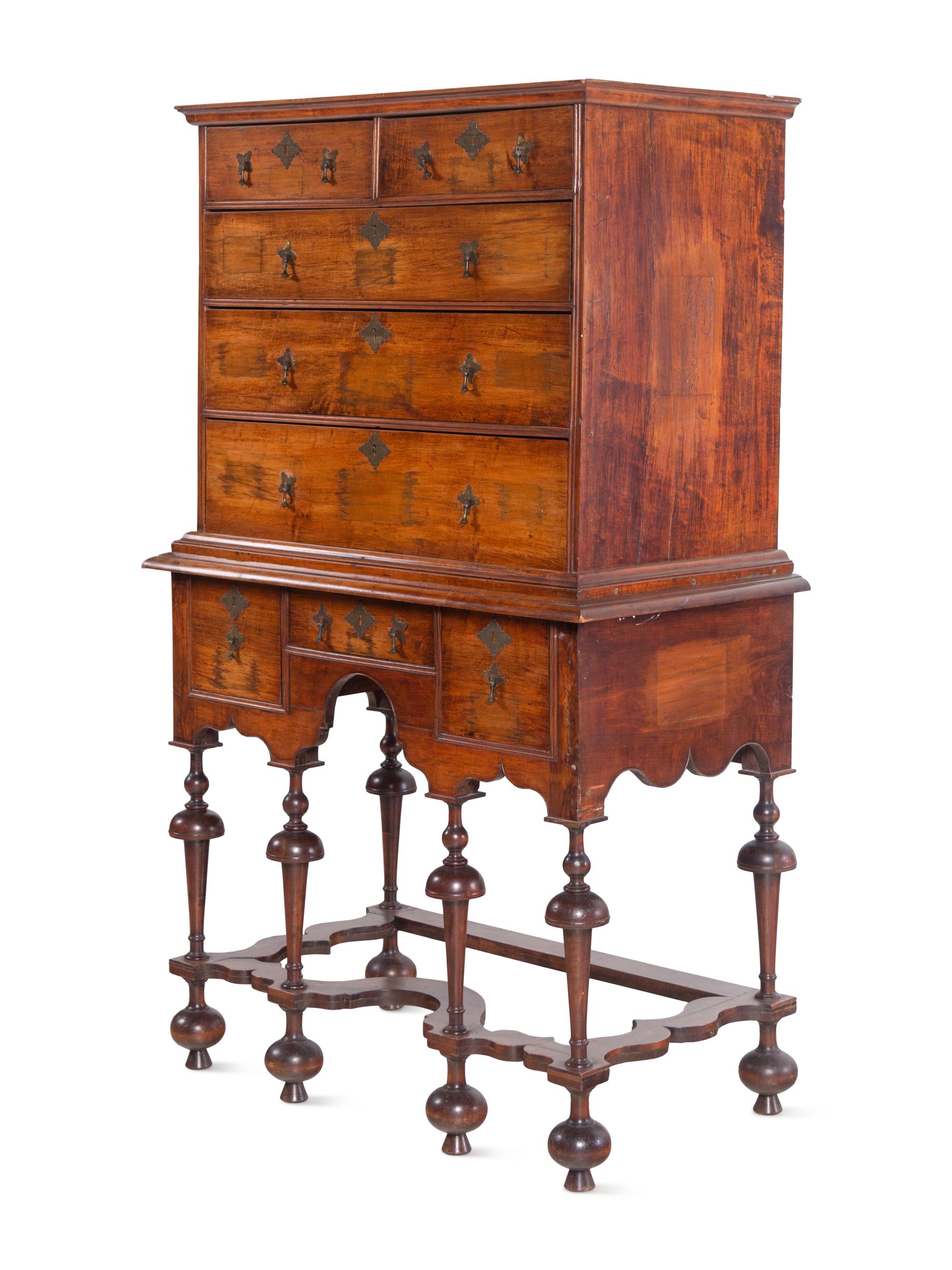 A William and Mary Chest on Stand