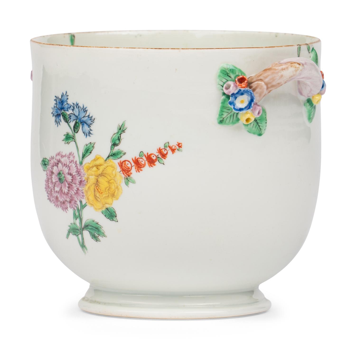 A Chantilly Soft Paste Porcelain Small Bottle Cooler