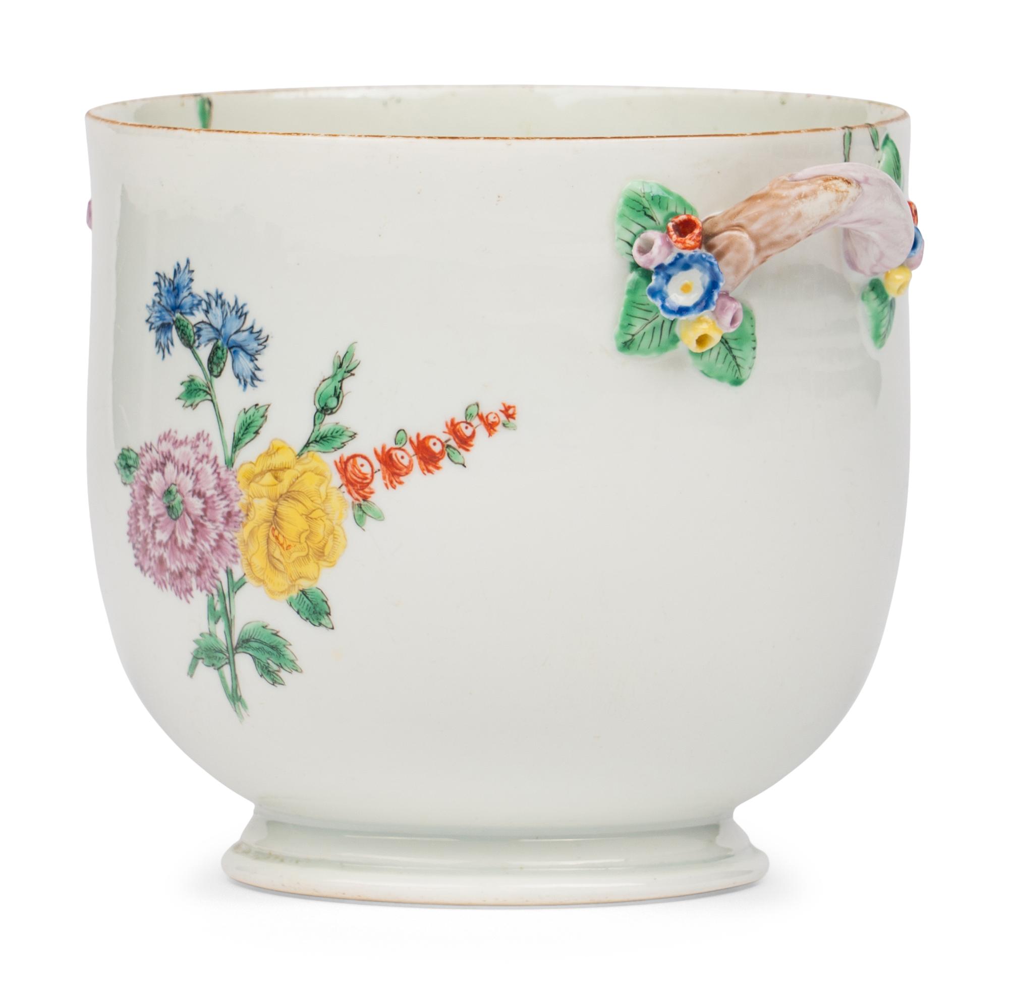 A Chantilly Soft Paste Porcelain Small Bottle Cooler