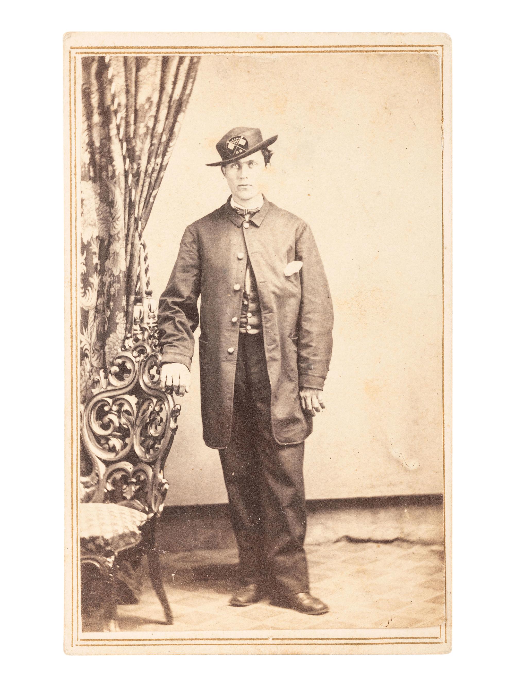 [CIVIL WAR]. CDV of a member of the Signal Corps. Carlisle, PA: Charles A. Saylor, n.d.