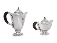 A Georg Jensen Silver Teapot and Coffee Pot