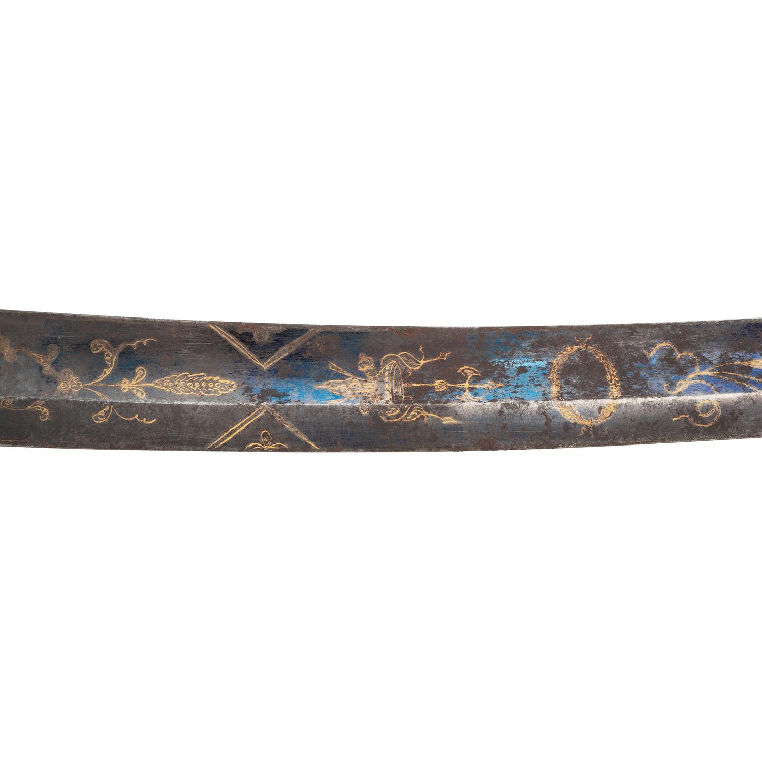 Philadelphia Bird's Head Pommel Silver Hilted Officer's Saber with Silver Mounted Leather Scabbard