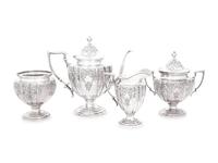 An American Silver Four-Piece Tea Service