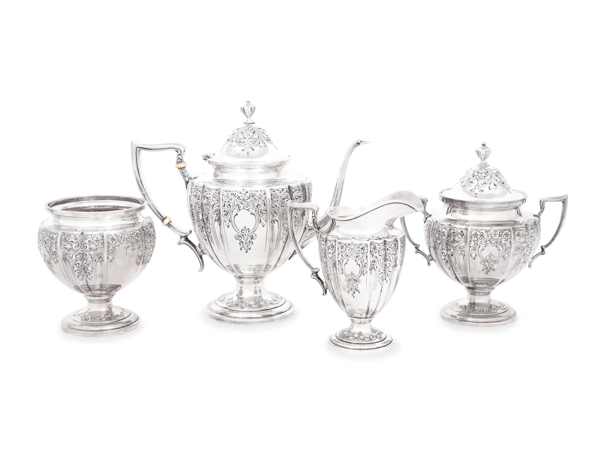 An American Silver Four-Piece Tea Service