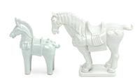 Two Blanc de Chine Porcelain Figures Width of first 13 inches. — 20TH CENTURY