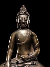 A Tibetan Bronze Figure of Buddha Shakyamuni