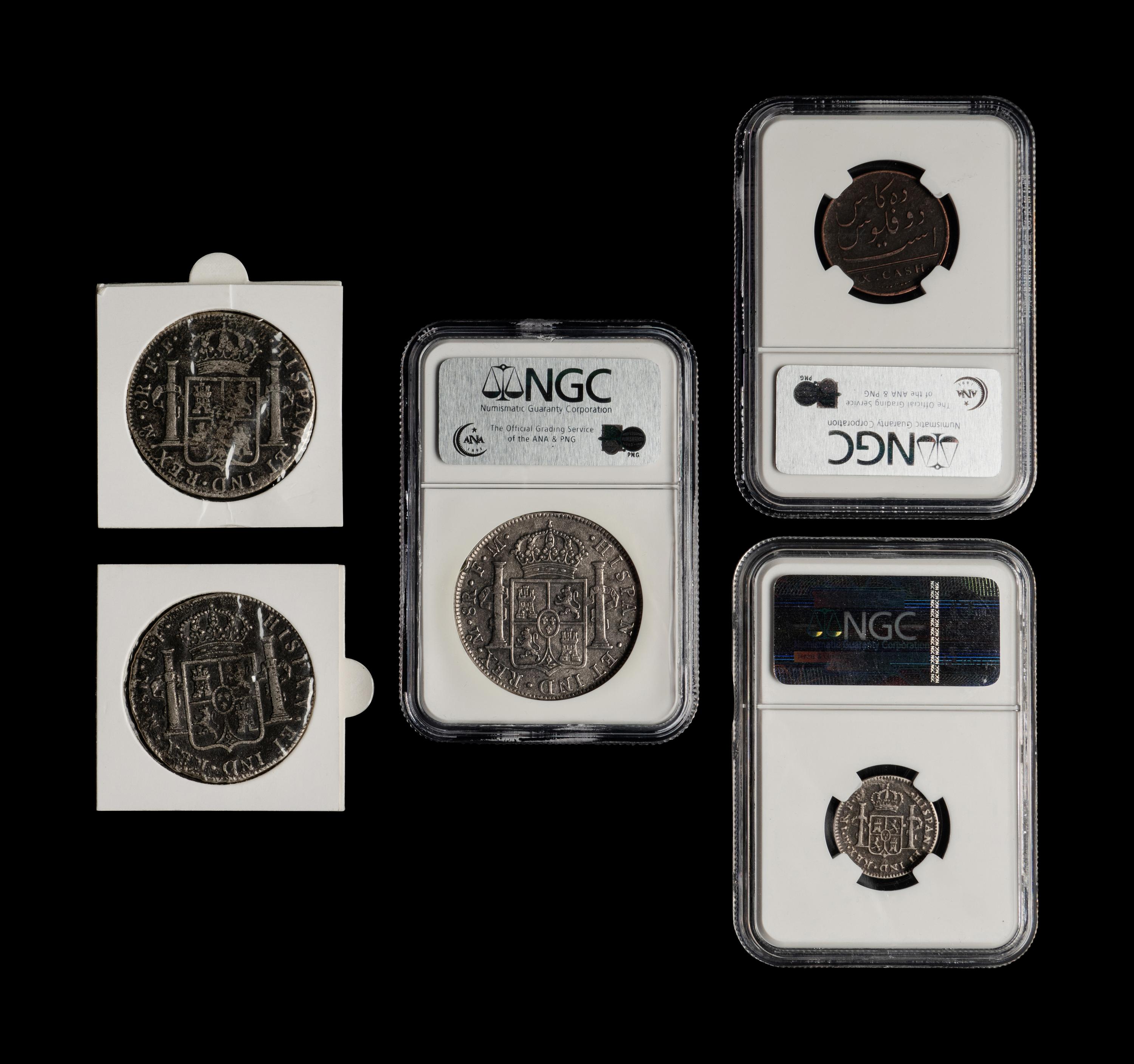 A Collection of Ten Shipwreck Coins