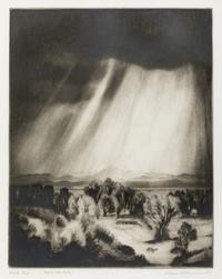 Rain in Taos Valley , Artist's Proof