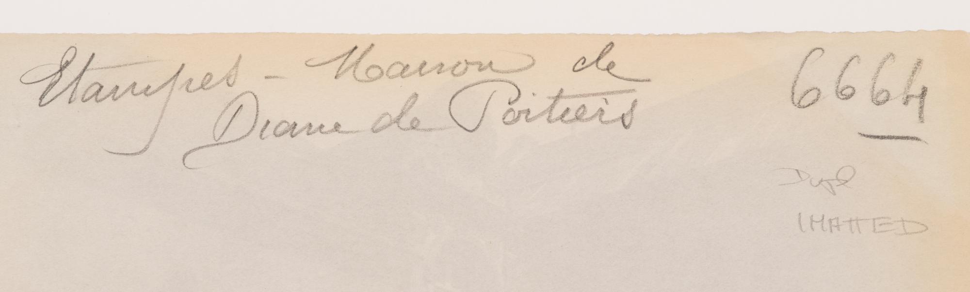 A group of four photographs ( Ètampes - maison de Diane de Poitiers , 1907; Presbytère de Saint-Sulpice, rue de Vaugirard 50 , 1900; Oratoire Marie de M é dicis, Petit Luxembourg , 1903; Fontaine de Joyeuse, 41 rue de Turenne, 3e arrondissement, 1901)
