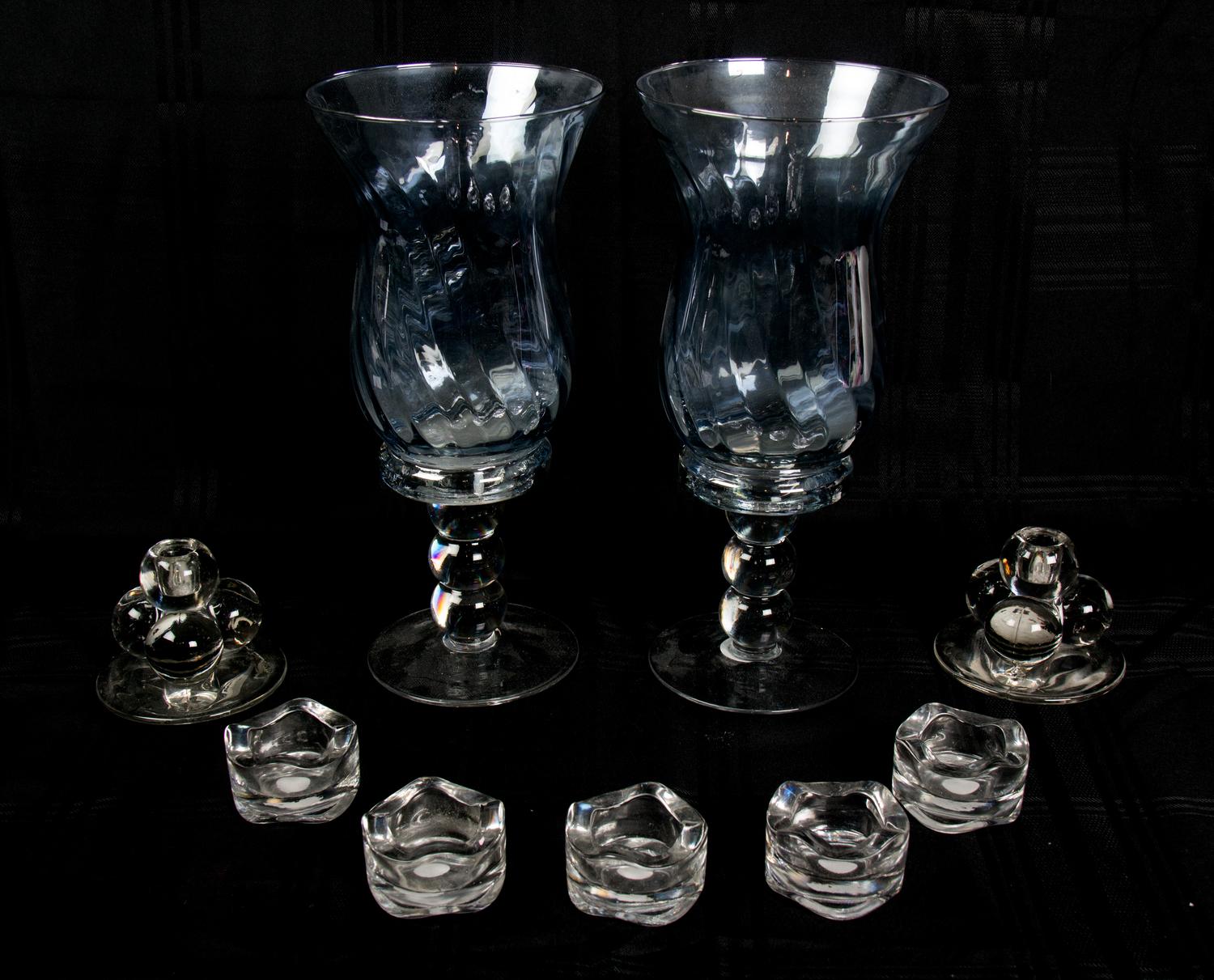 Eighteen Miscellaneous Glass Articles Height of tallest 13 inches.