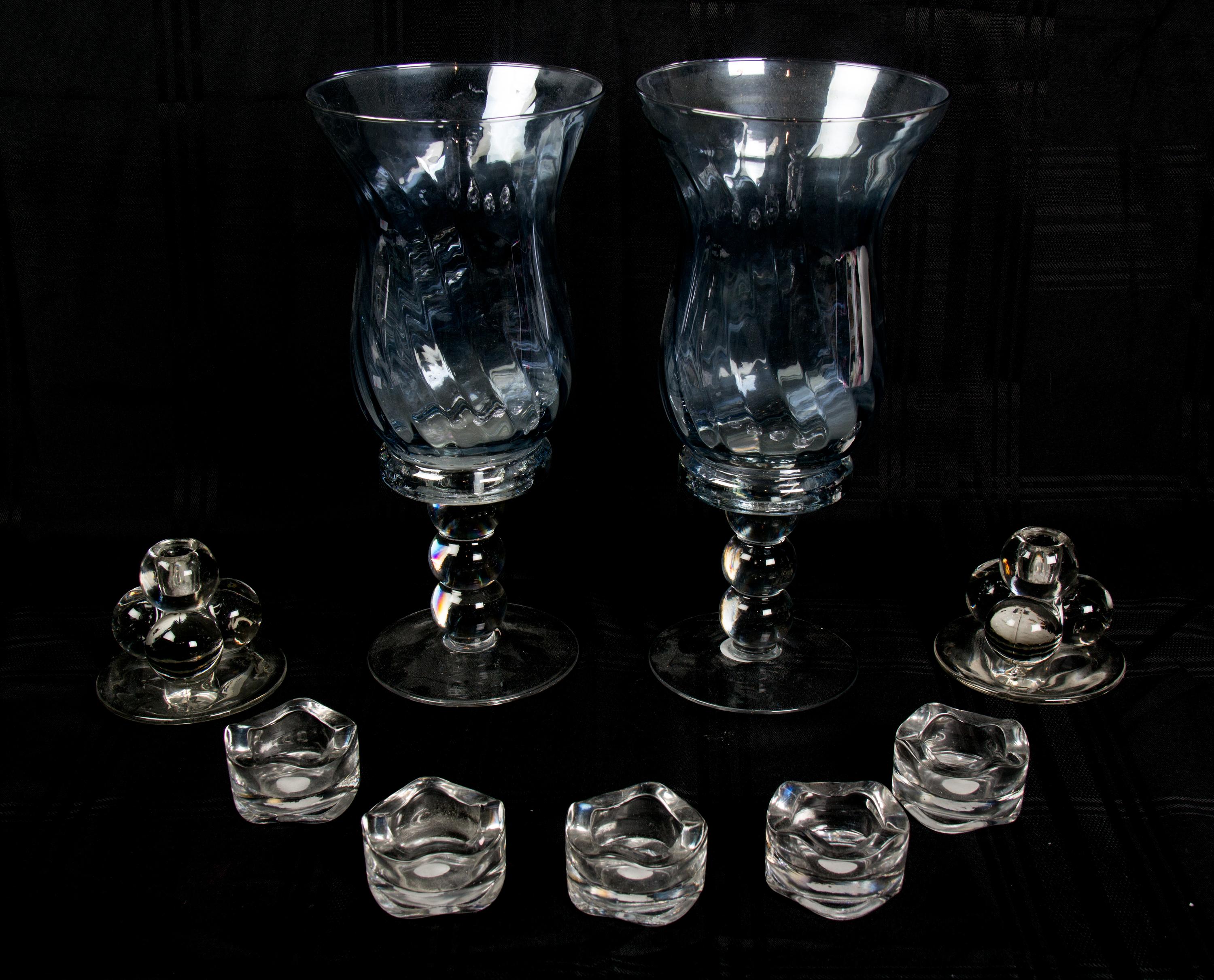 Eighteen Miscellaneous Glass Articles Height of tallest 13 inches.