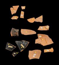 14 Attic Black-Figured Vase Fragments