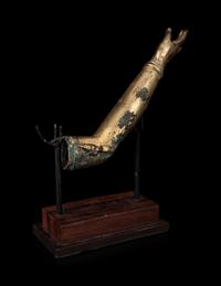 A Chinese Gilt Bronze Buddha's Arm