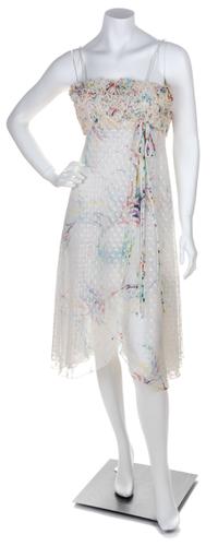 A Koos Multicolor Silk Layered Sleeveless Dress, Size 10.