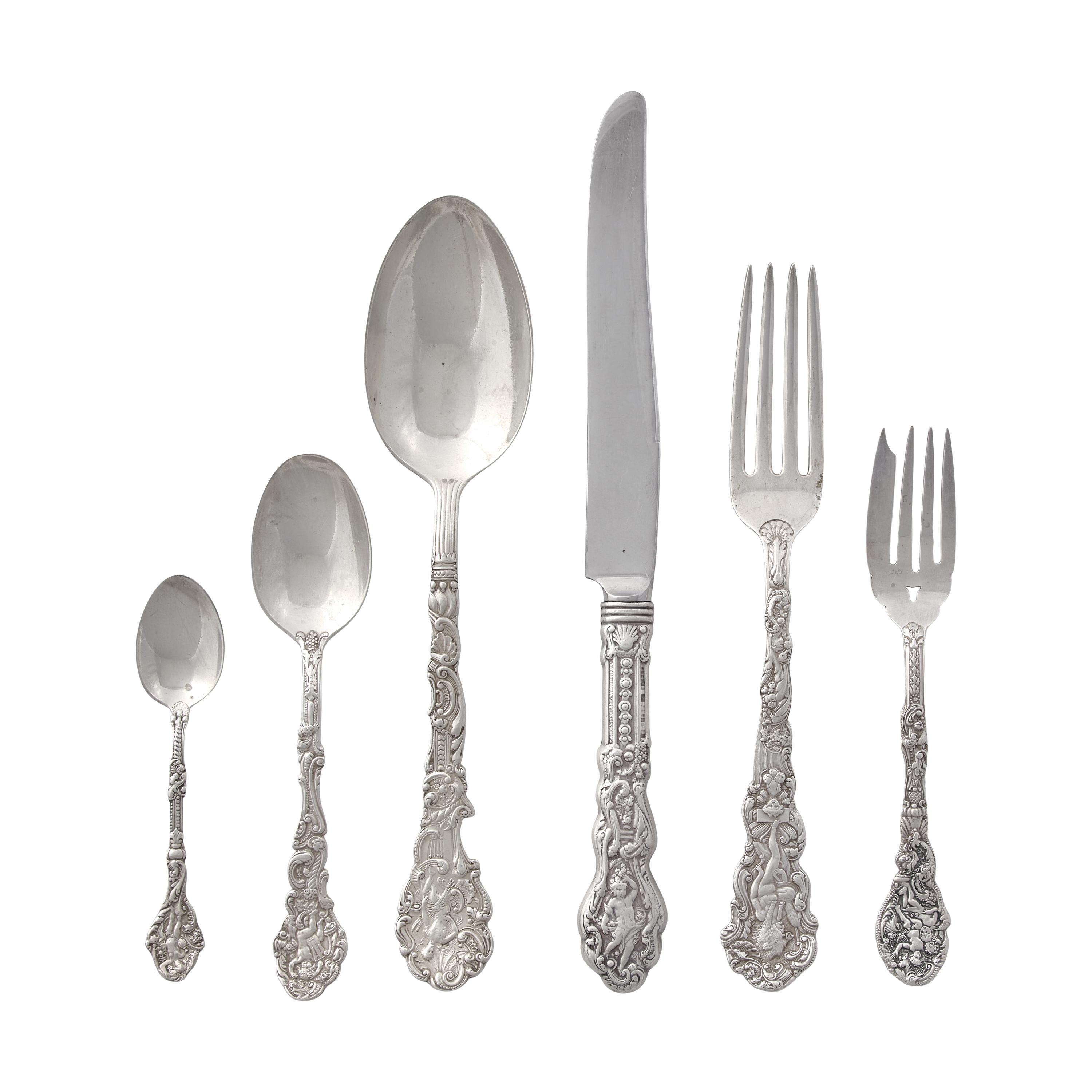 An Assembled Sterling Silver Flatware Service, in the Versailles Pattern