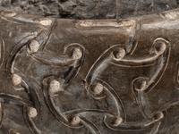 A Pair of Large Celtic Style Hand-Carved Marble Jardinières