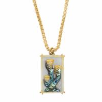 Maura Green, 'Three of Cups Tarot Card', Abalone, Mother-of-Pearl, and Yellow Gold Pendant Necklace