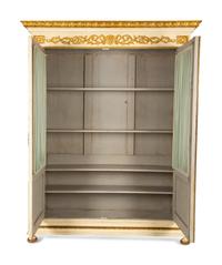 A Louis XVI Style White Painted and Parcel Gilt Armoire — Early 20th Century