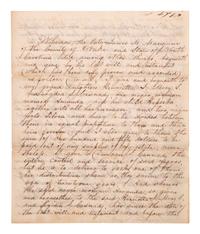 [SLAVERY & ABOLITION]. Manuscript legal document related to claims on the enslaved infant "Elizabeth," child of the enslaved woman "Amanda." Wake County, NC, 1854.