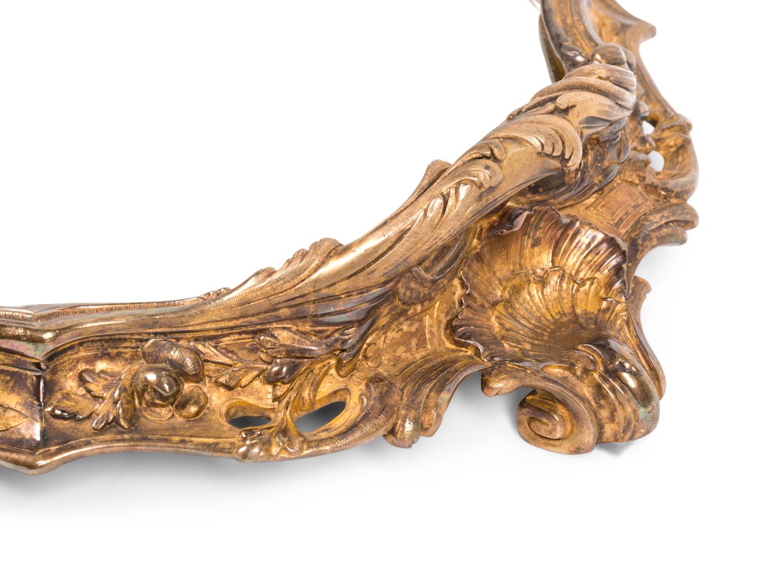 A Louis XV Style Gilt Bronze and Mirrored Glass Surtout de Table