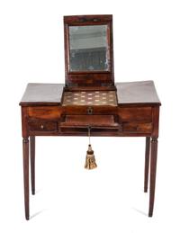 A Louis XVI Mahogany Poudreuse Height 27 1/2 x width 29 x depth 16 3/4 inches. — LATE 18TH/EARLY 19TH CENTURY