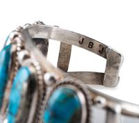 Navajo Silver Wire and Turquoise Cuff Bracelets