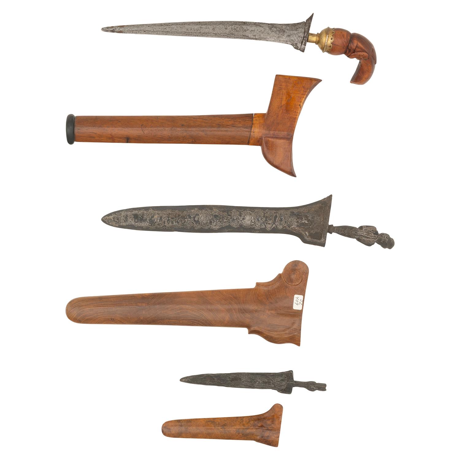 One Sumatran Keris and Two Keris Sajen
