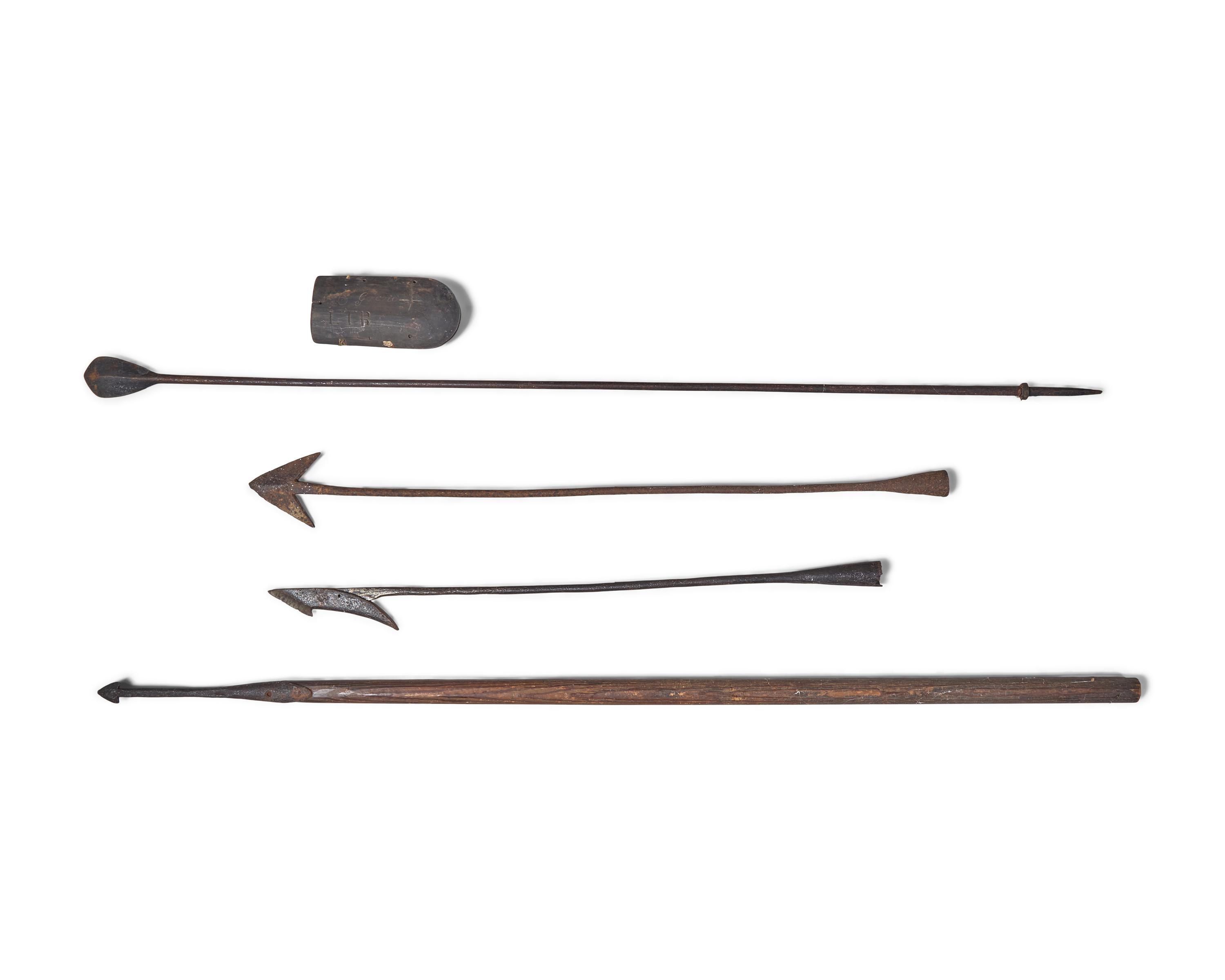 A Group Of Whaling Harpoons And A Lance With Sheath