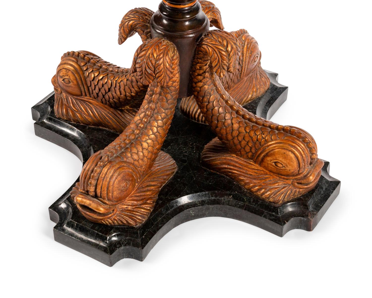 An Italian Parcel-Gilt and Lacquer Games Table