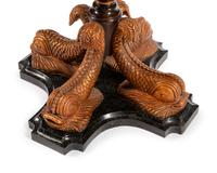 An Italian Parcel-Gilt and Lacquer Games Table