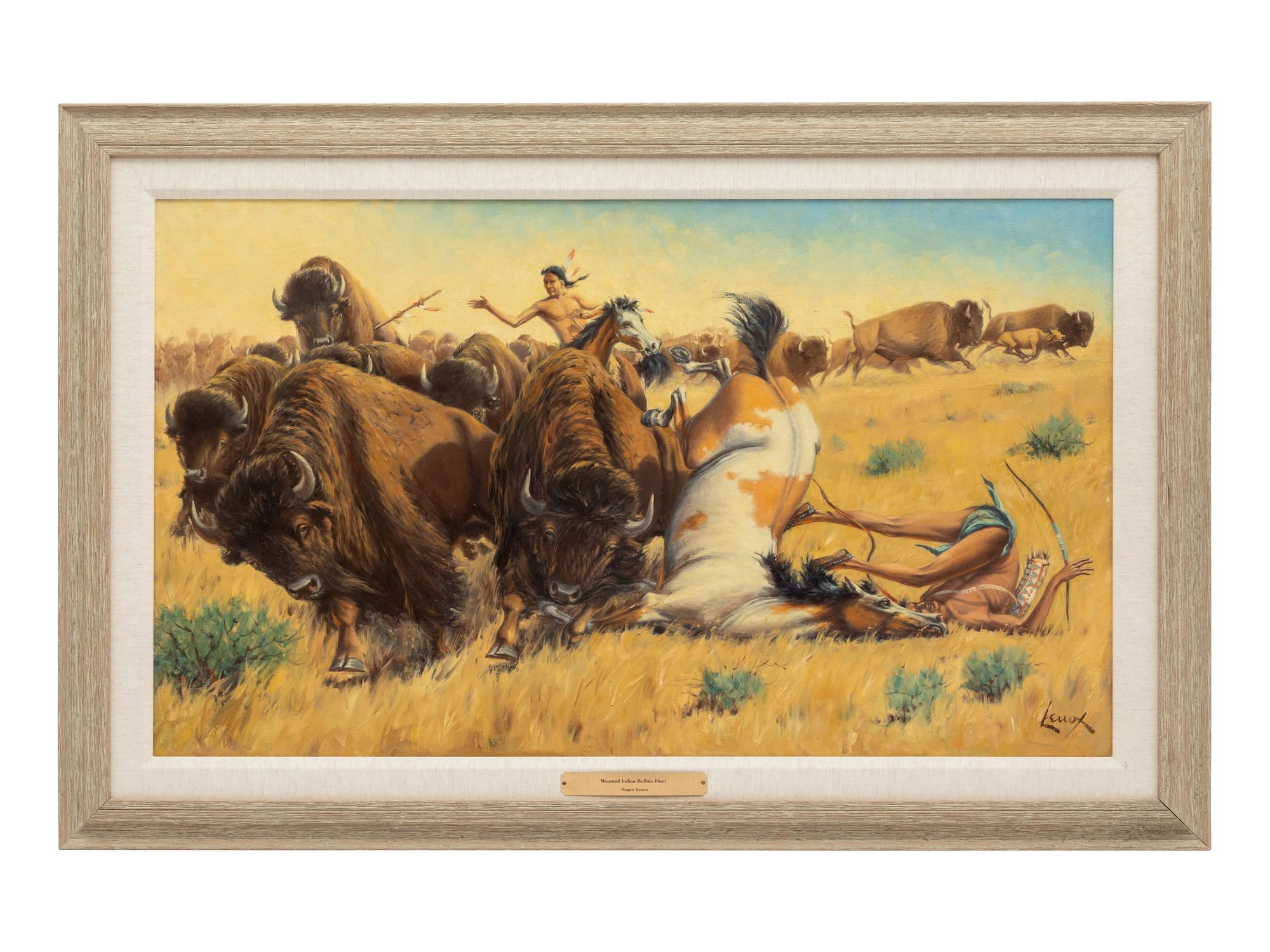 Mounted Indian Buffalo Hunt