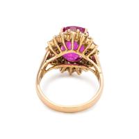 PINK SAPPHIRE AND DIAMOND RING