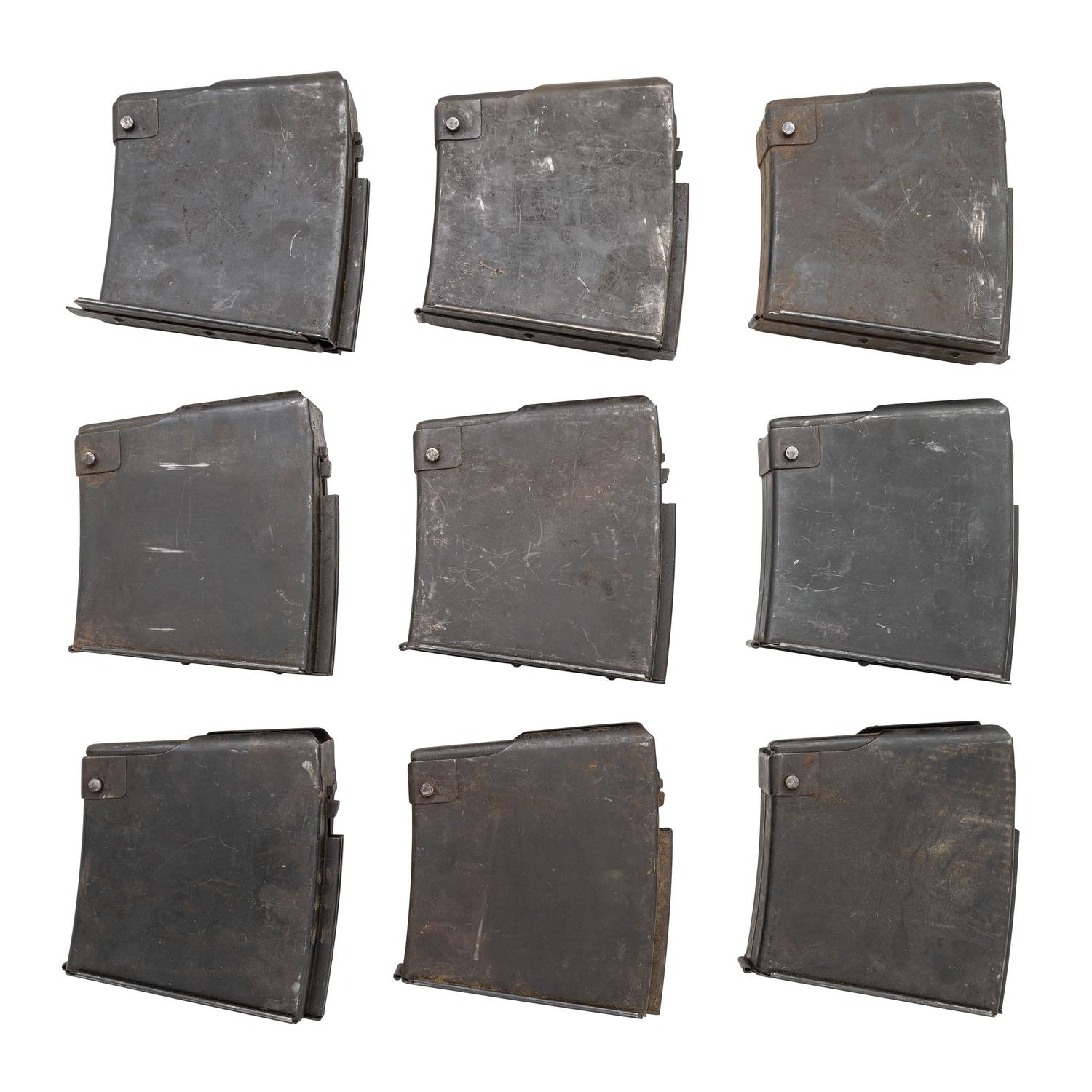 Lot of (9) Solothurn Magazines for the S18-100 and S18-154 20mm Anti-Tank Rifles
