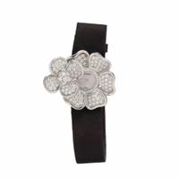 CHANEL, 'CAMÉLIA SECRET' 18K WHITE GOLD AND DIAMOND SURPRISE WATCH