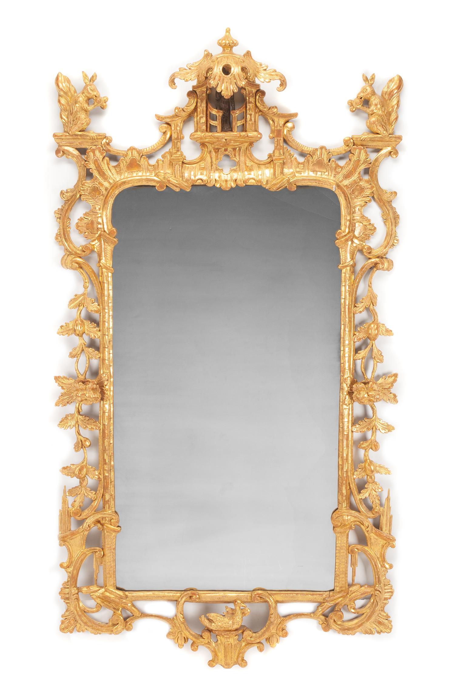 A George III Giltwood Mirror Height 66 x width 35 1/2 inches. — EARLY 19TH CENTURY