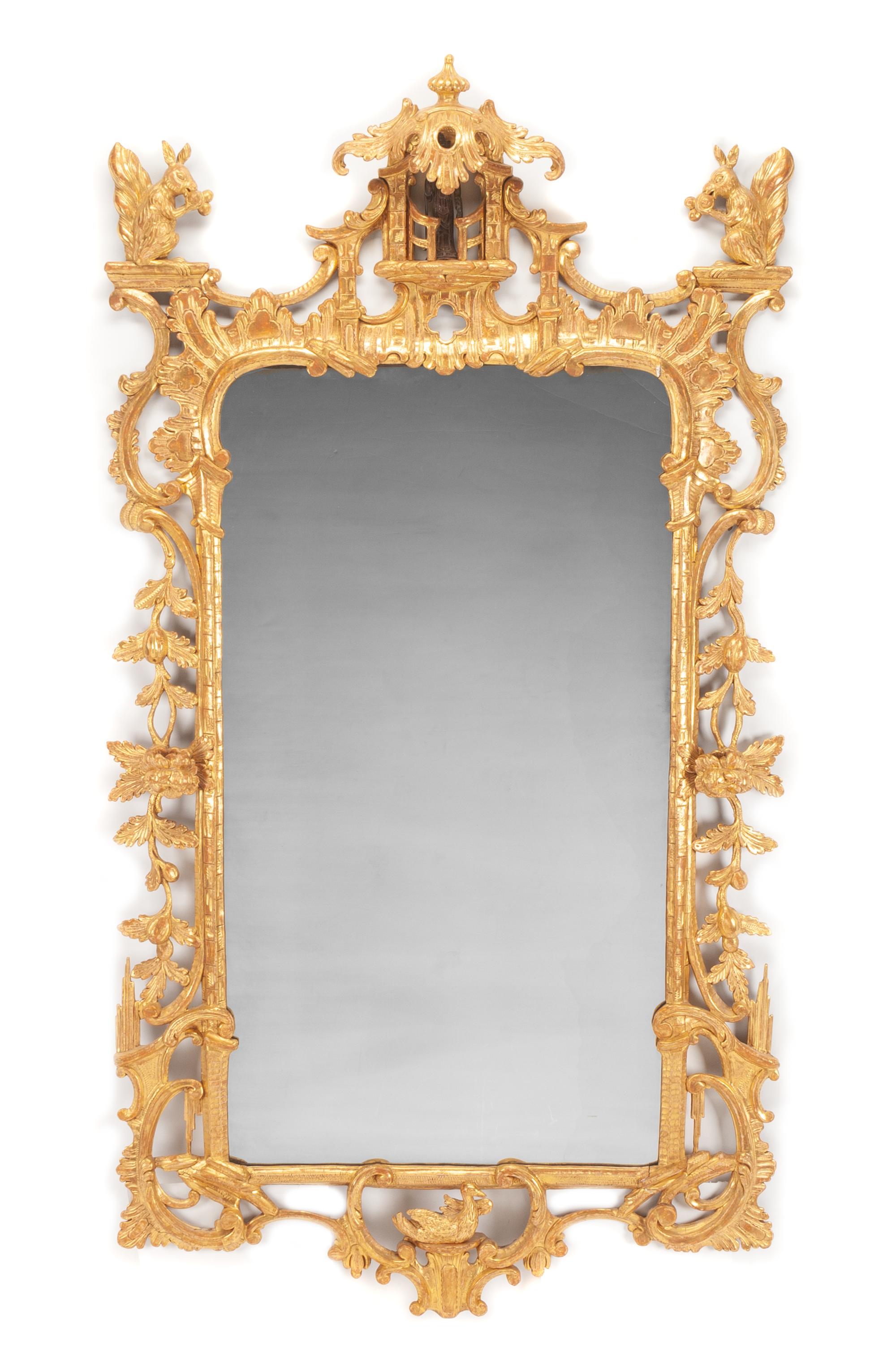 A George III Giltwood Mirror Height 66 x width 35 1/2 inches. — EARLY 19TH CENTURY
