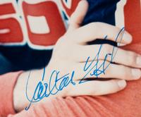 A Group of Carlton Fisk Items Including a Signed 1973 Topps Baseball Card,
