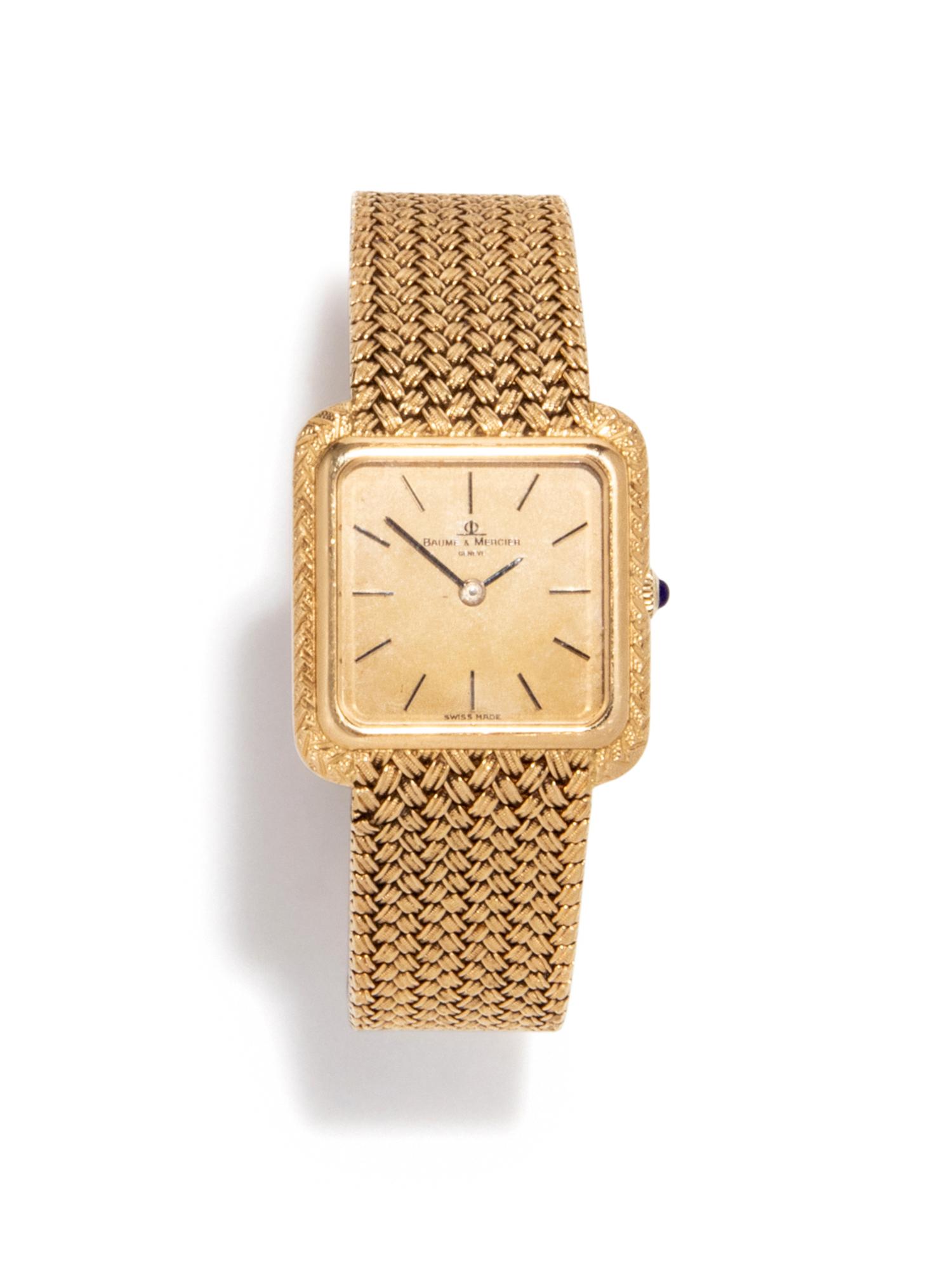 BAUME & MERCIER, YELLOW GOLD WATCH