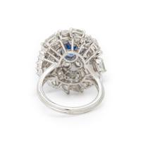 SAPPHIRE AND DIAMOND COCKTAIL RING