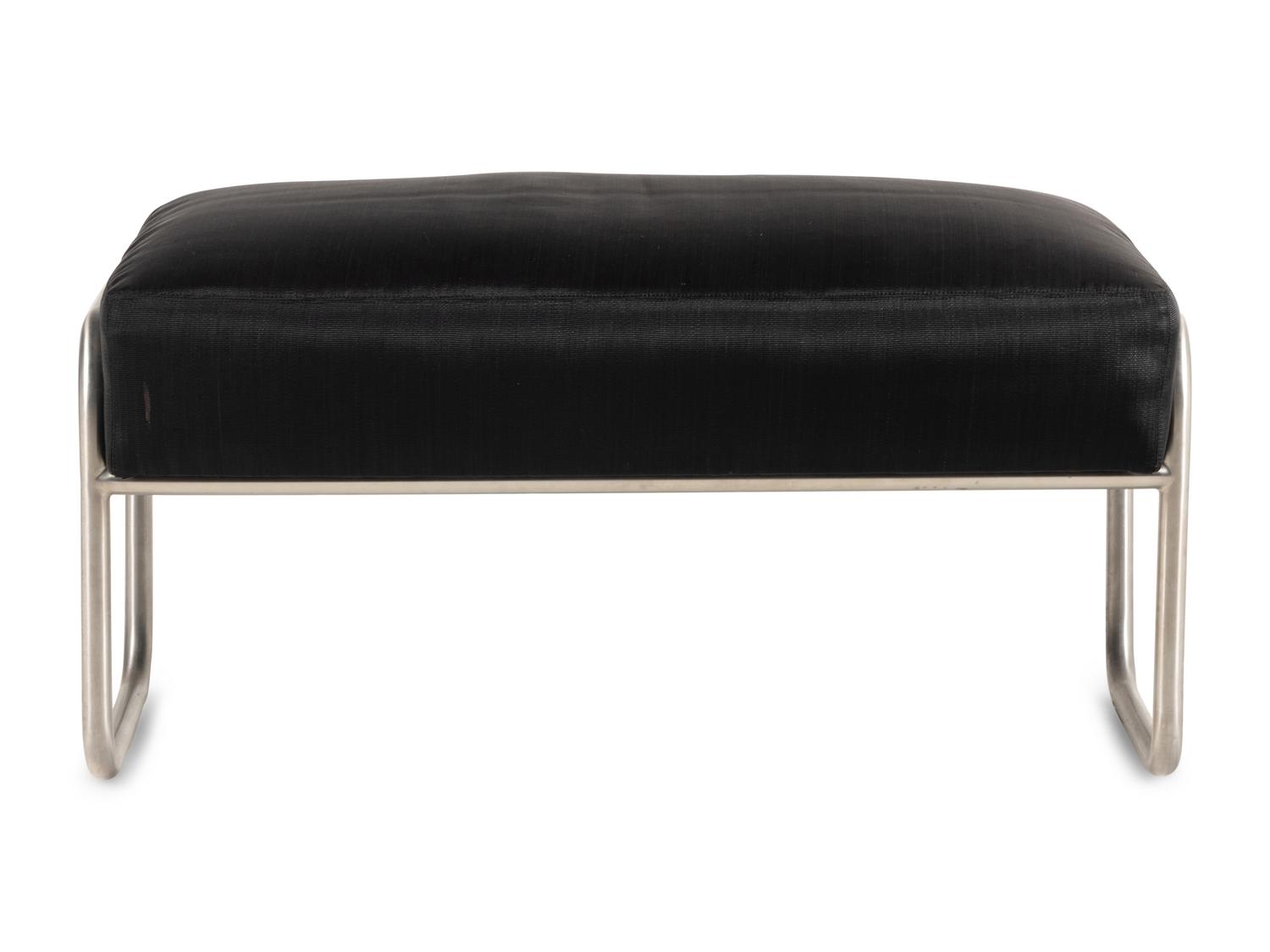 A Custom Horsehair-Upholstered Bench