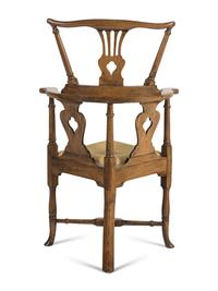 An English Oak Corner Chair