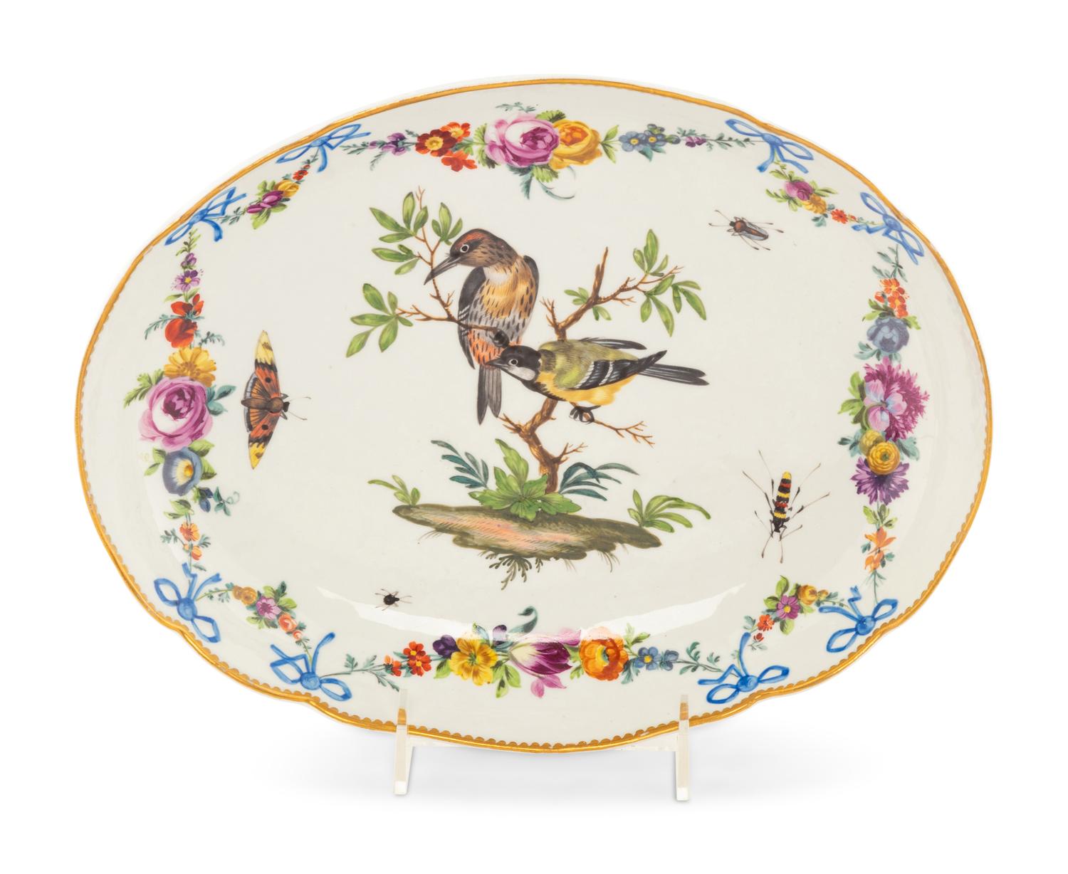 A Meissen Porcelain Ornithological Platter