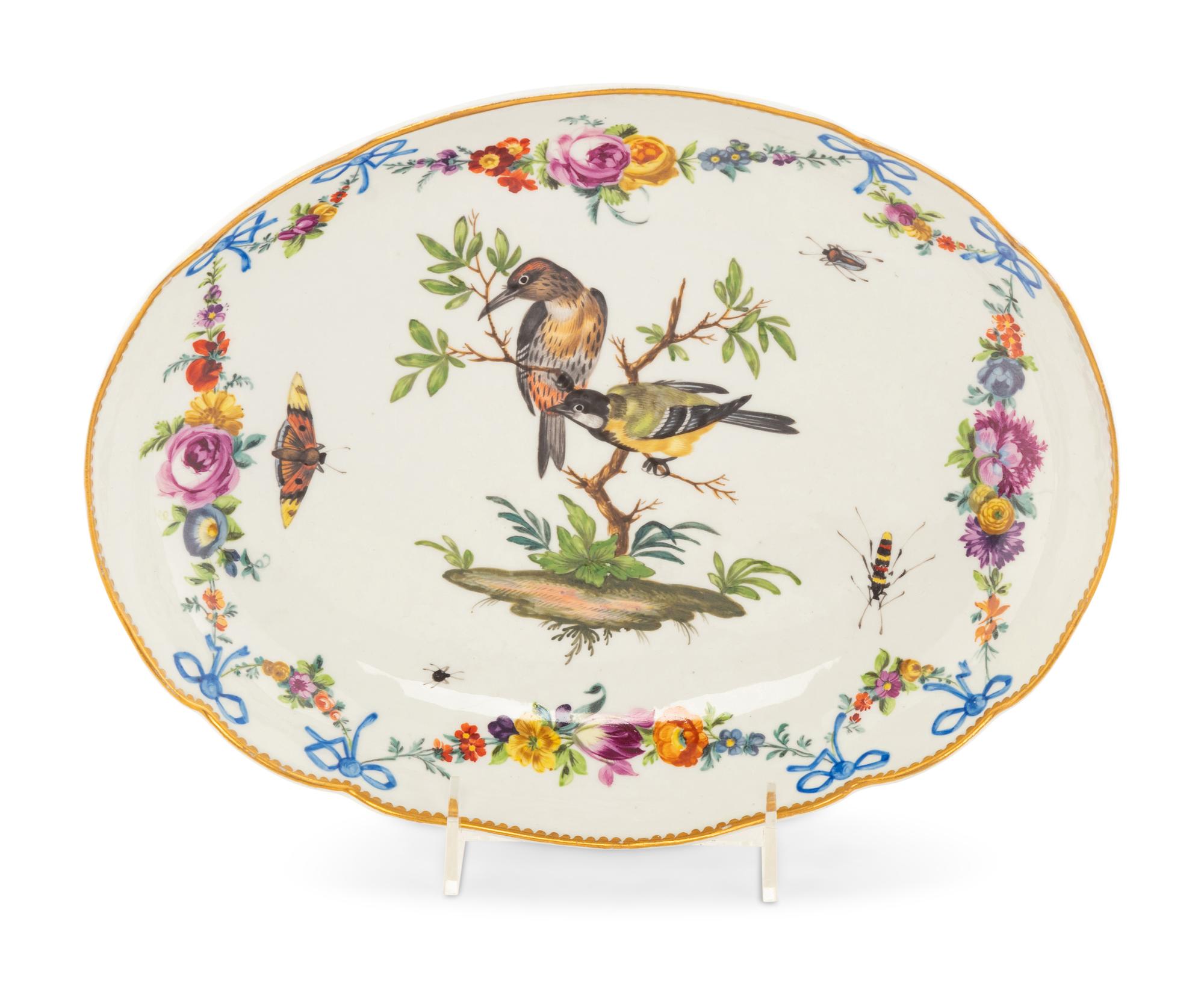 A Meissen Porcelain Ornithological Platter