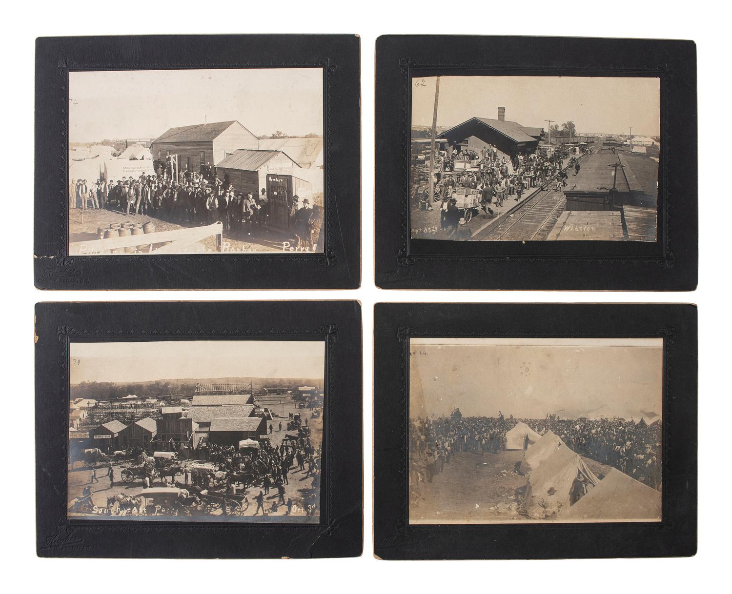 [WESTERN AMERICANA]. A collection of 17 Oklahoma Land Rush photographs. Perry, Oklahoma Territory: Hughes, September-October 1893.