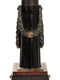 A Pair of French Bronze and Marble Busts by Pierre-Eugène-Émile Hébert (French, 1828-1893)