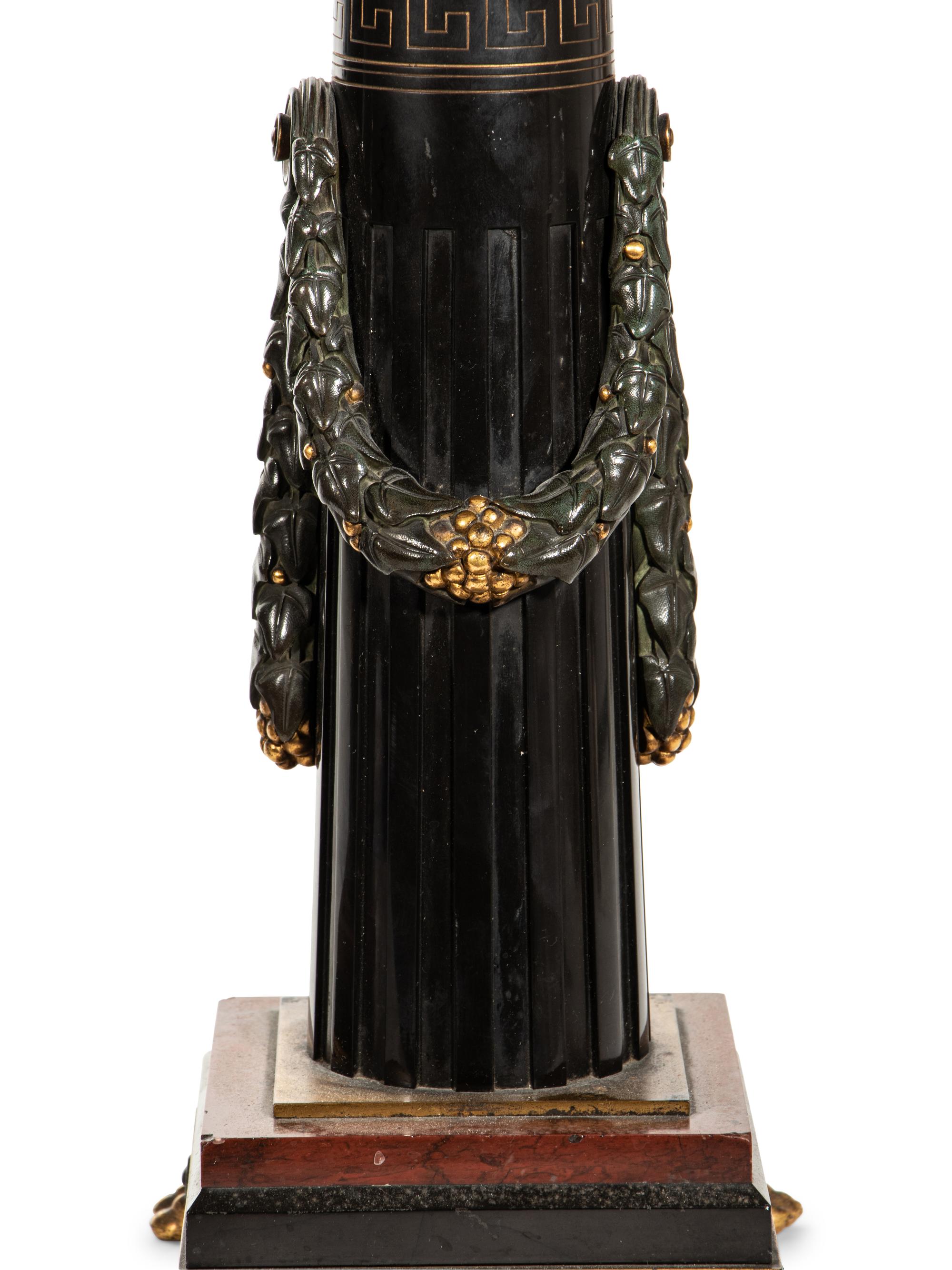 A Pair of French Bronze and Marble Busts by Pierre-Eugène-Émile Hébert (French, 1828-1893)