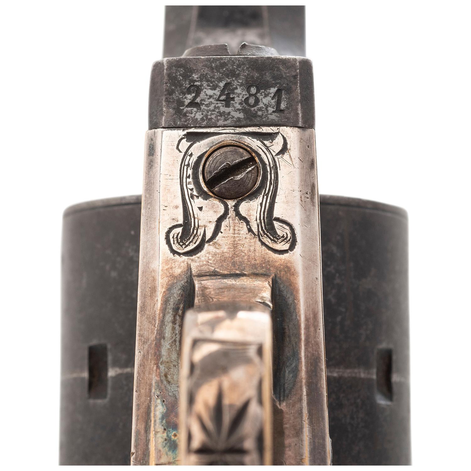 Moore 7-Shot Revolver Inscribed to Lt. Col. J.B. Leake - POW - with CDV and GAR Badge